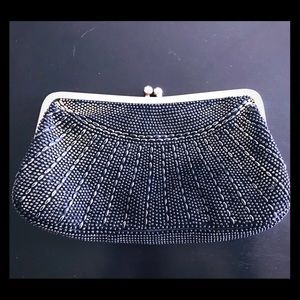 Black and gold beaded purse